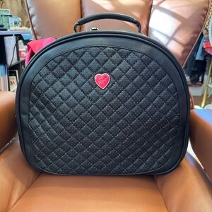 Betsey Johnson Quilted Train Case Travel Bag